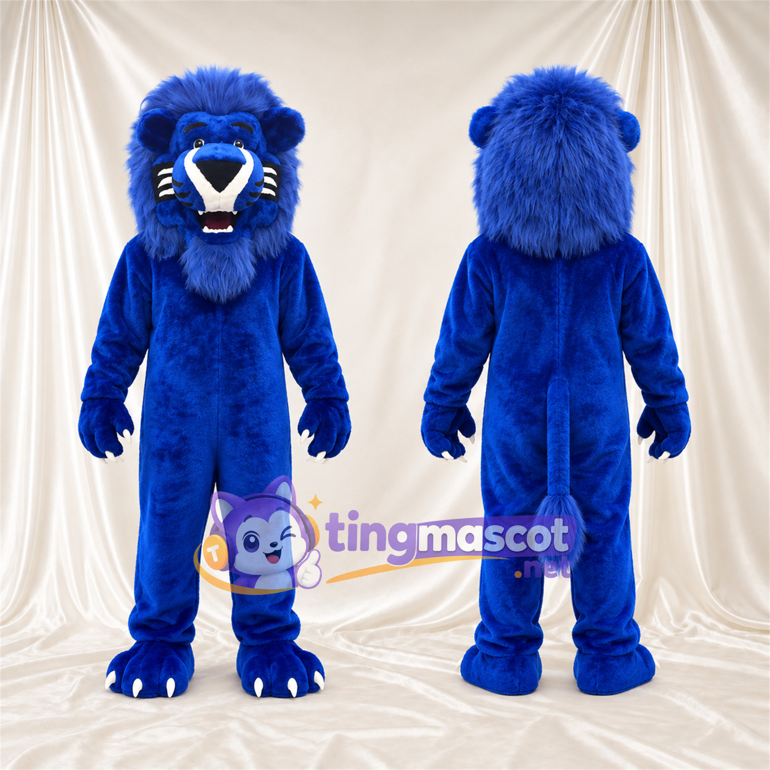 Blue Lion Mascot Costume Blue Lion Mascot Costume