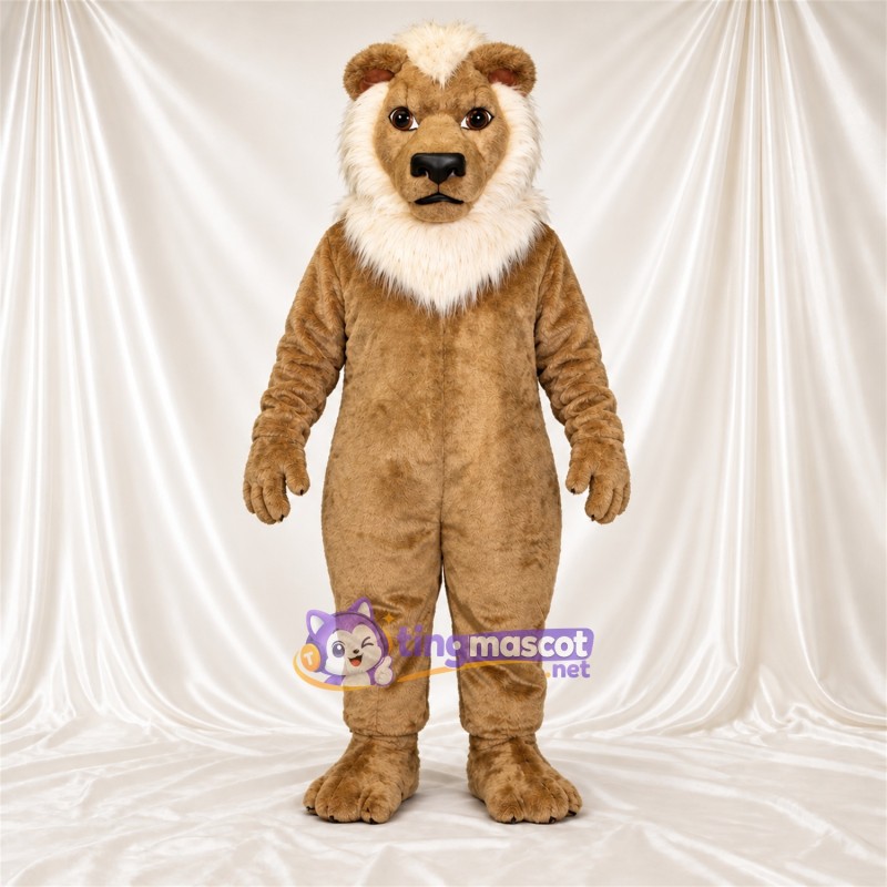 Costume de mascotte Chat sauvage – brun clair – Crocs pointus; Collerette (blanc) Costume de mascotte Chat sauvage – brun clair – Crocs pointus; Collerette (blanc)