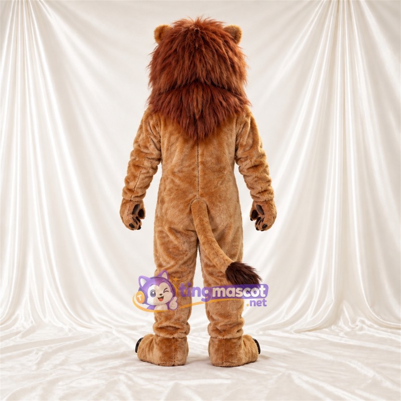 Brown Lion Mascot Costume - Black Claws and White Beard Brown Lion Mascot Costume - Black Claws and White Beard