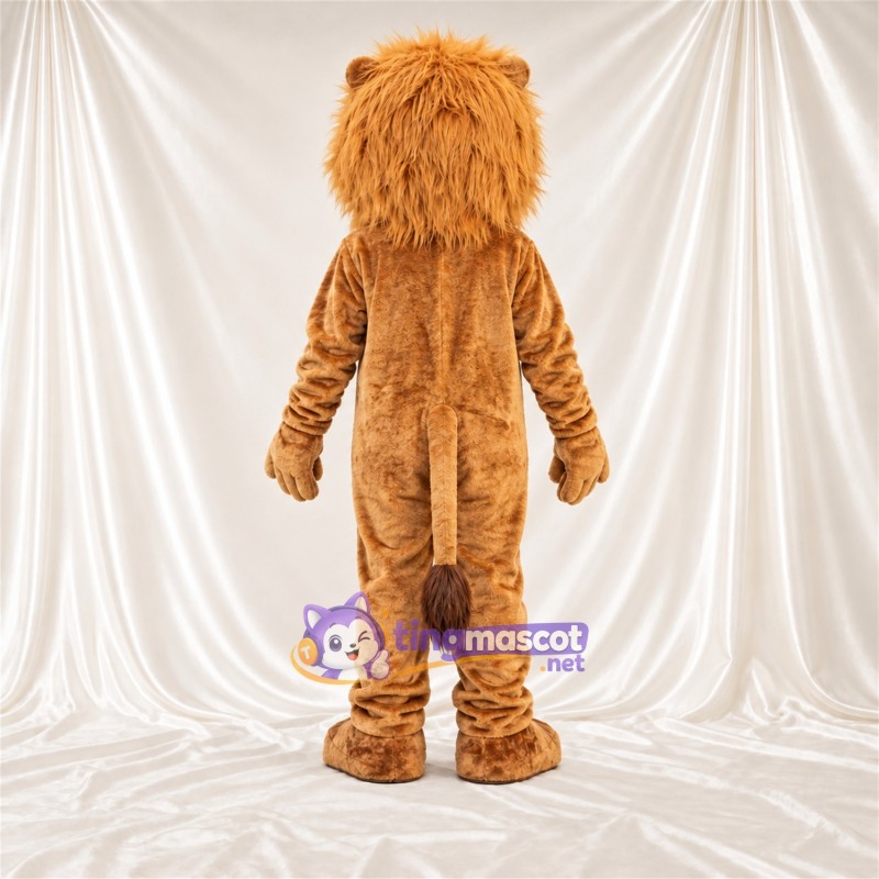 Costume de mascotte Lion – marron – Barbe (blanc); Moustaches (blanc) Costume de mascotte Lion – marron – Barbe (blanc); Moustaches (blanc)
