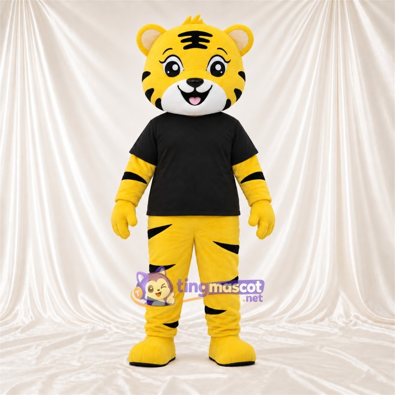 Costume de mascotte Tigre – jaune – Chemise (noir)