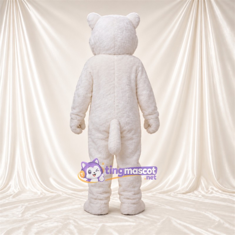 Costume de mascotte Chat sauvage – blanc Costume de mascotte Chat sauvage – blanc
