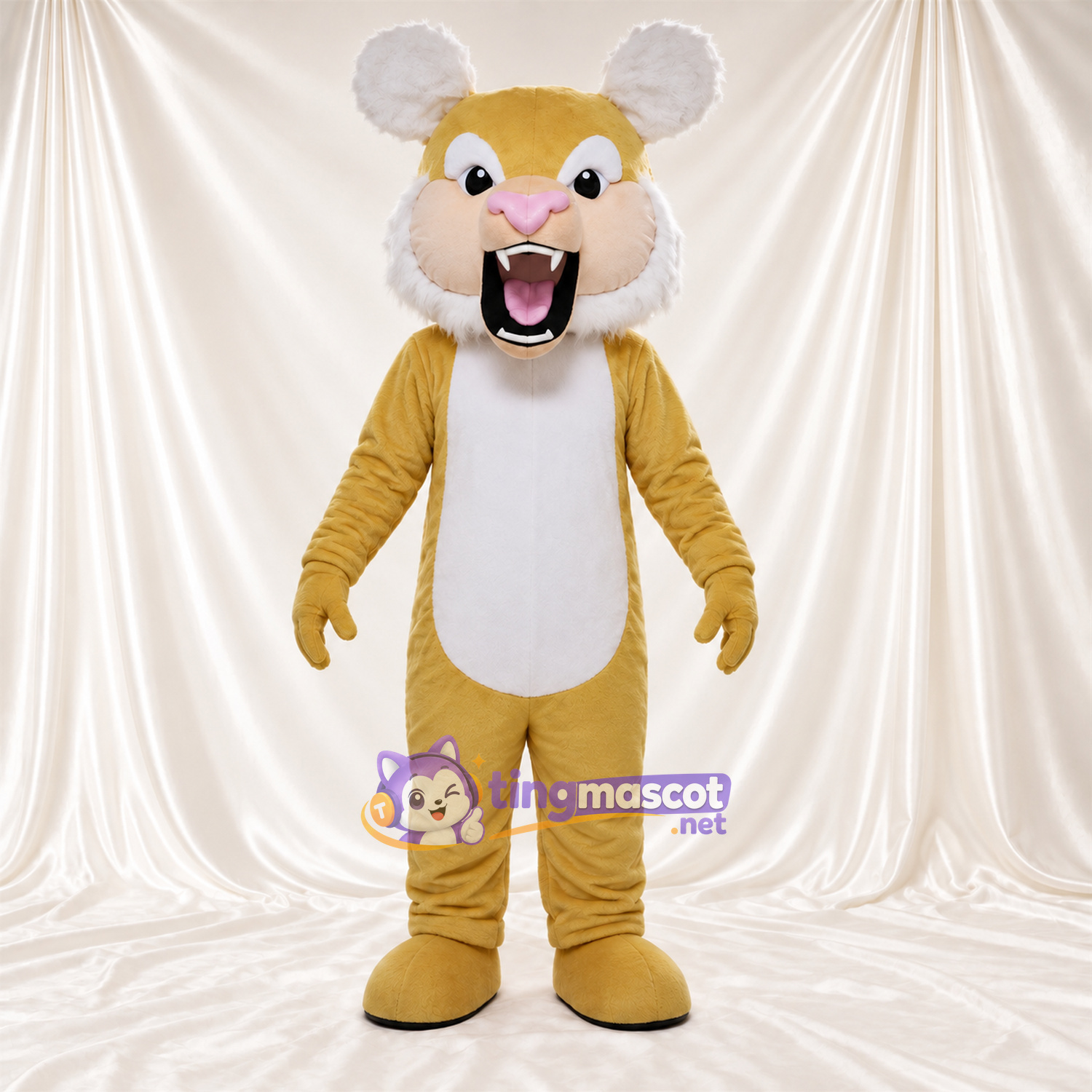 Costume de mascotte Souris – jaune / blanc