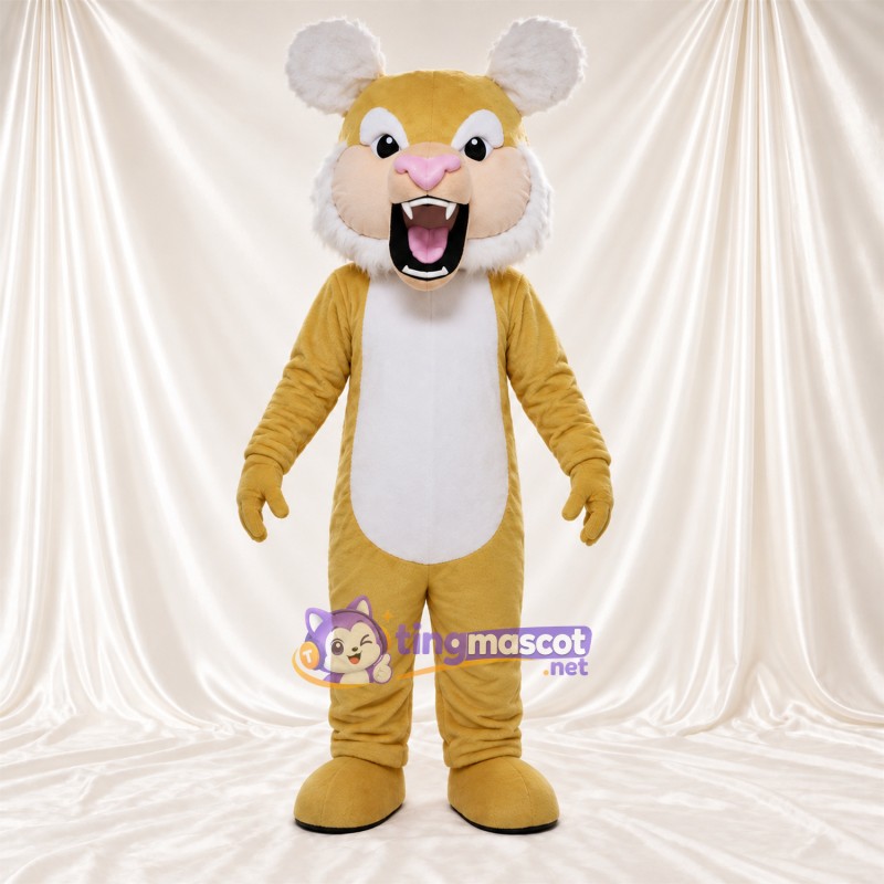 Costume de mascotte Souris – jaune / blanc Costume de mascotte Souris – jaune / blanc