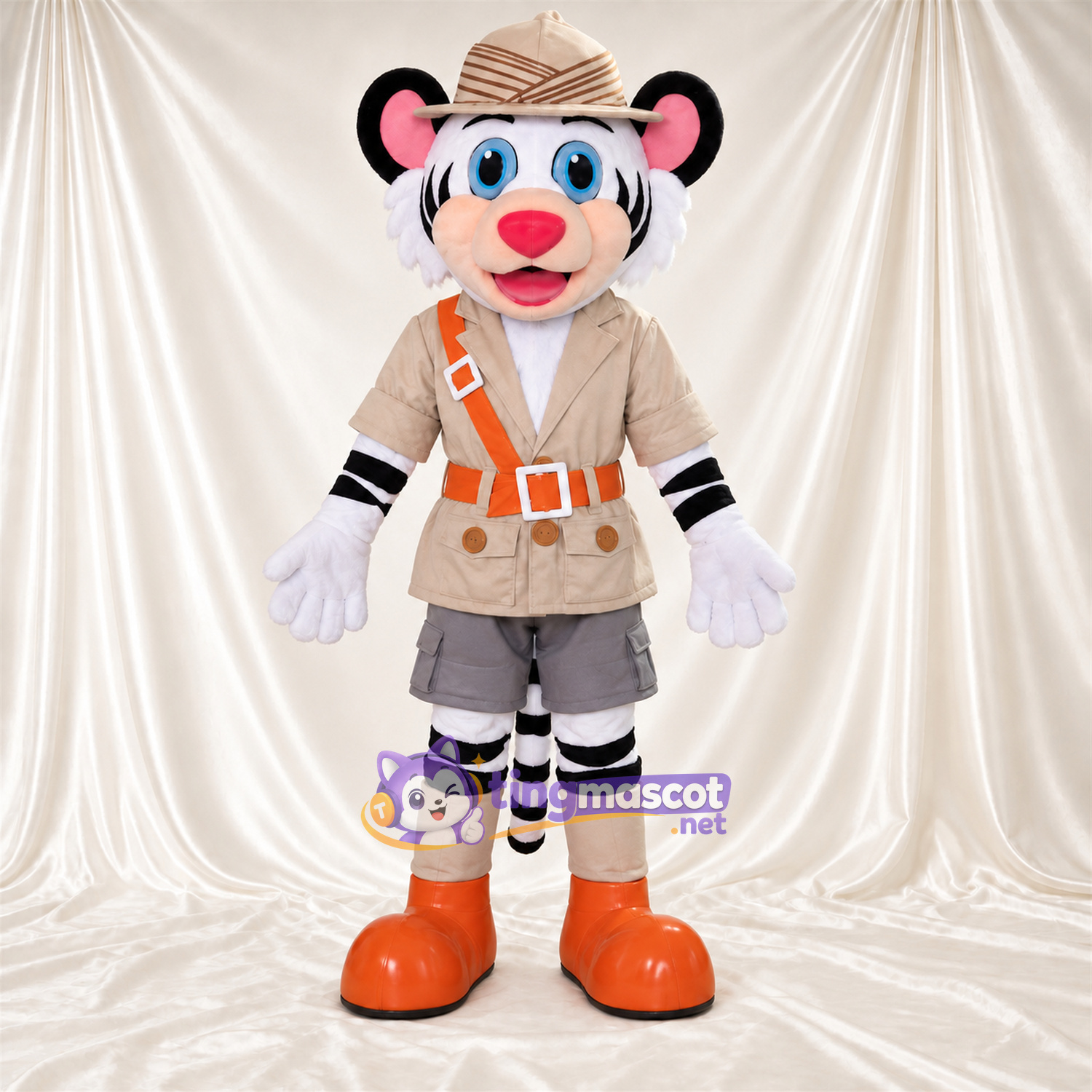 Costume de mascotte Tigre – blanc – Tenue Costume de mascotte Tigre – blanc – Tenue