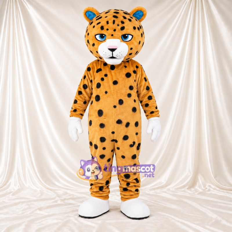 Costume de mascotte Guépard – jaune / noir – Gants (blanc); Pieds (blanc) Costume de mascotte Guépard – jaune / noir – Gants (blanc); Pieds (blanc)
