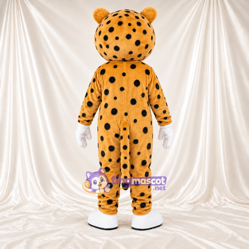 Costume de mascotte Guépard – jaune / noir – Gants (blanc); Pieds (blanc) Costume de mascotte Guépard – jaune / noir – Gants (blanc); Pieds (blanc)