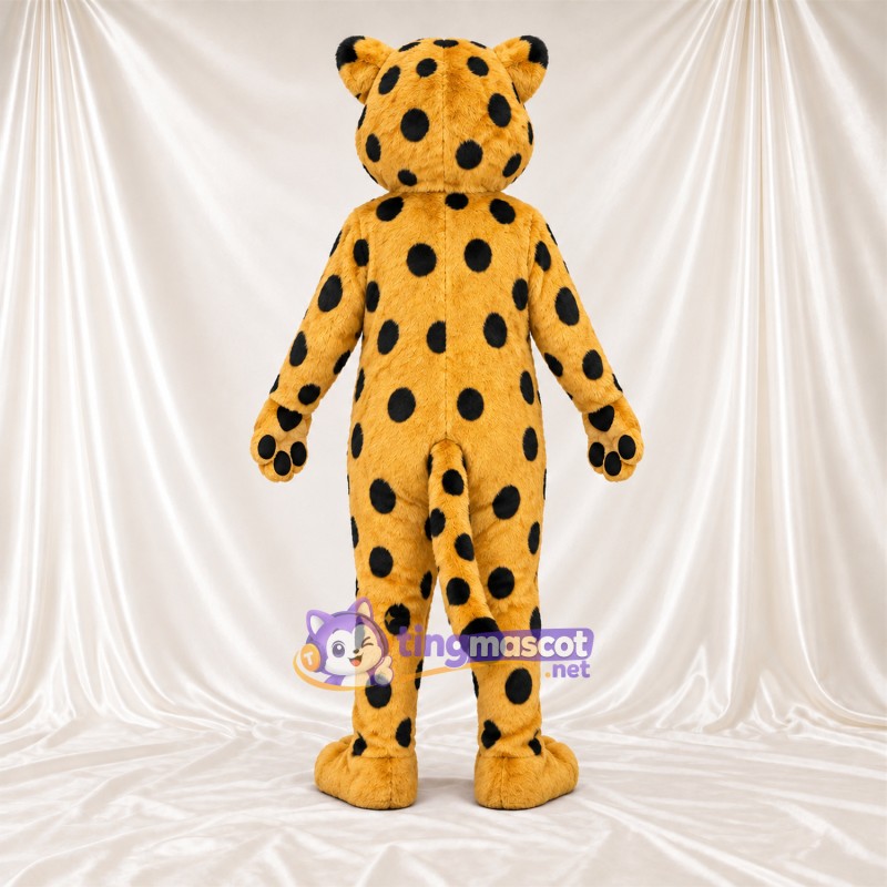 Maskottchenkostüm Gepard – gelb / schwarz – Bauch (weiß); Pfotenballen (schwarz) Maskottchenkostüm Gepard – gelb / schwarz – Bauch (weiß); Pfotenballen (schwarz)