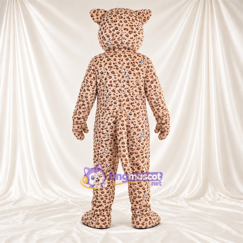 Maskottchenkostüm Leopard – creme / schwarz – Augen (grün); Nase (orange) Maskottchenkostüm Leopard – creme / schwarz – Augen (grün); Nase (orange)