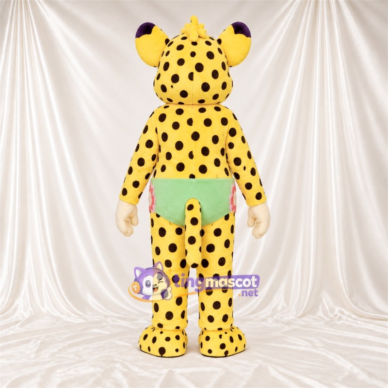 Costume de mascotte Guépard – jaune / noir – Poche ventrale Costume de mascotte Guépard – jaune / noir – Poche ventrale