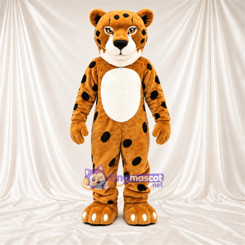 Maskottchenkostüm Gepard – orange / schwarz Maskottchenkostüm Gepard – orange / schwarz