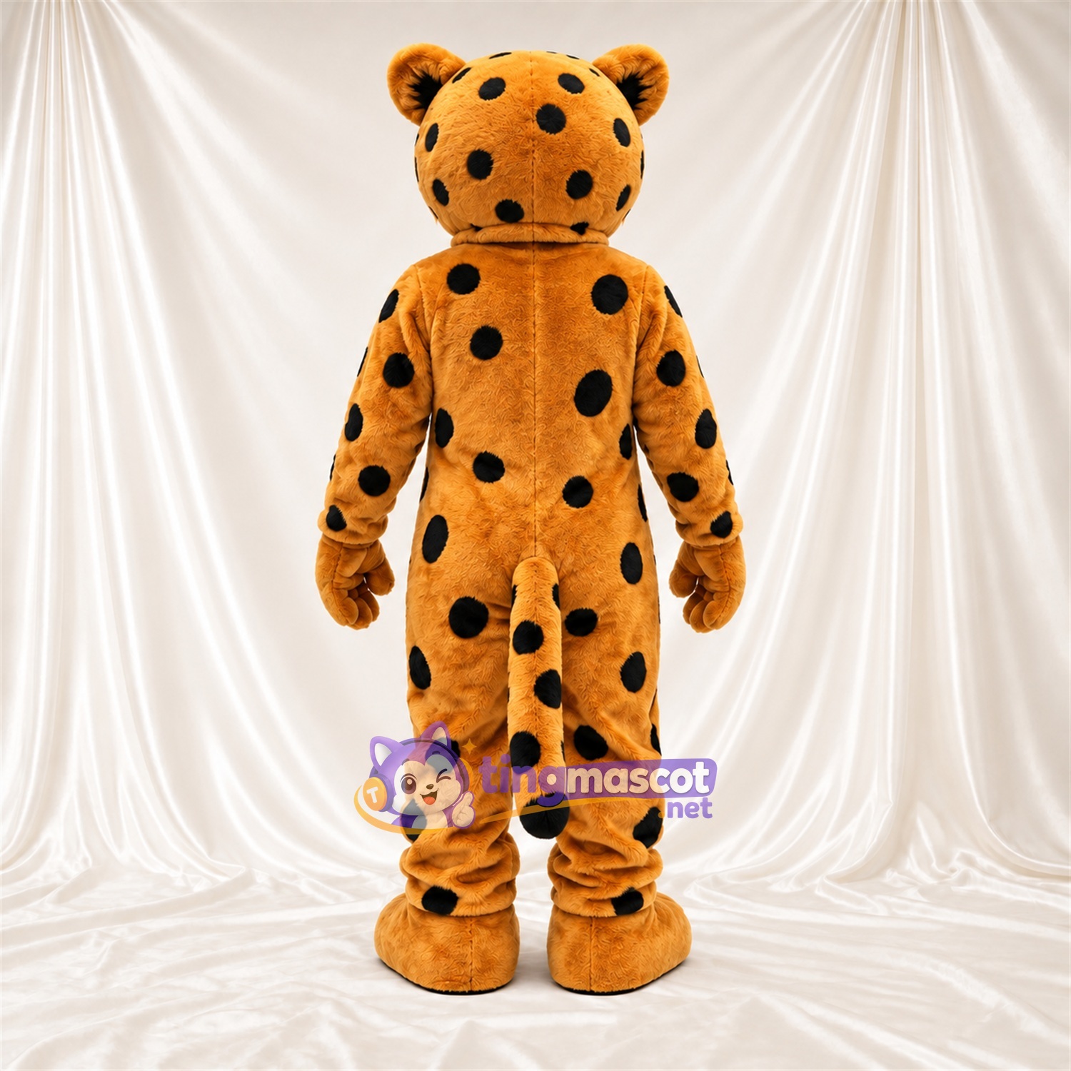 Maskottchenkostüm Gepard – orange / schwarz Maskottchenkostüm Gepard – orange / schwarz