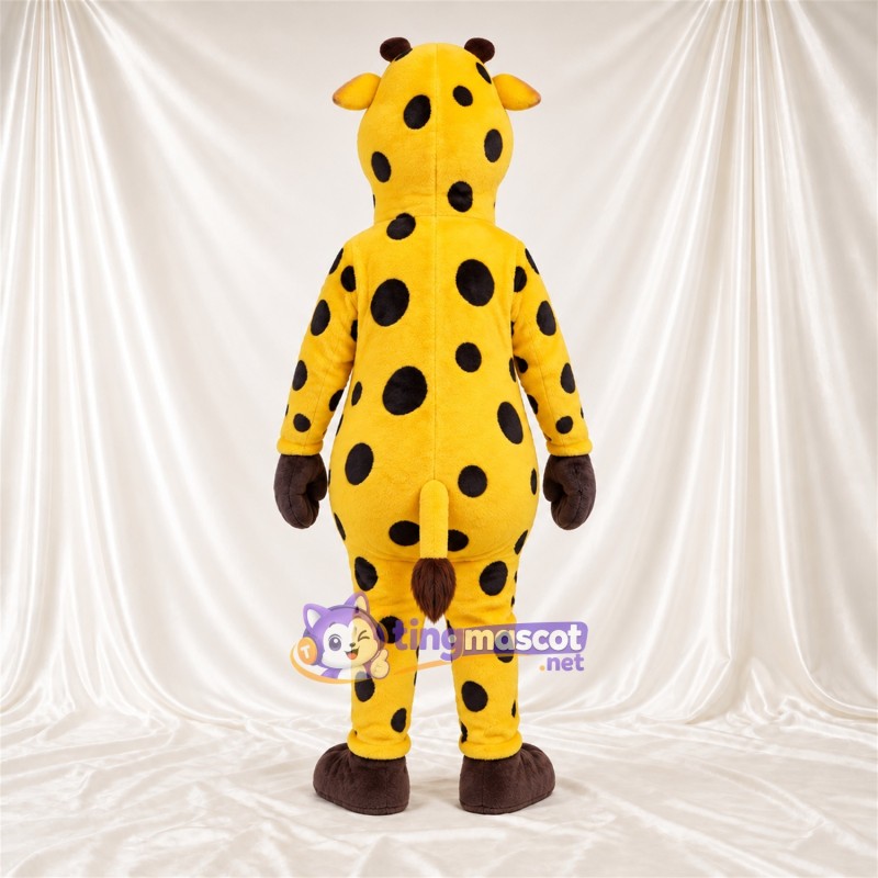 Maskottchenkostüm Giraffe – gelb / braun – Bauch (weiß); Augen (blau) Maskottchenkostüm Giraffe – gelb / braun – Bauch (weiß); Augen (blau)