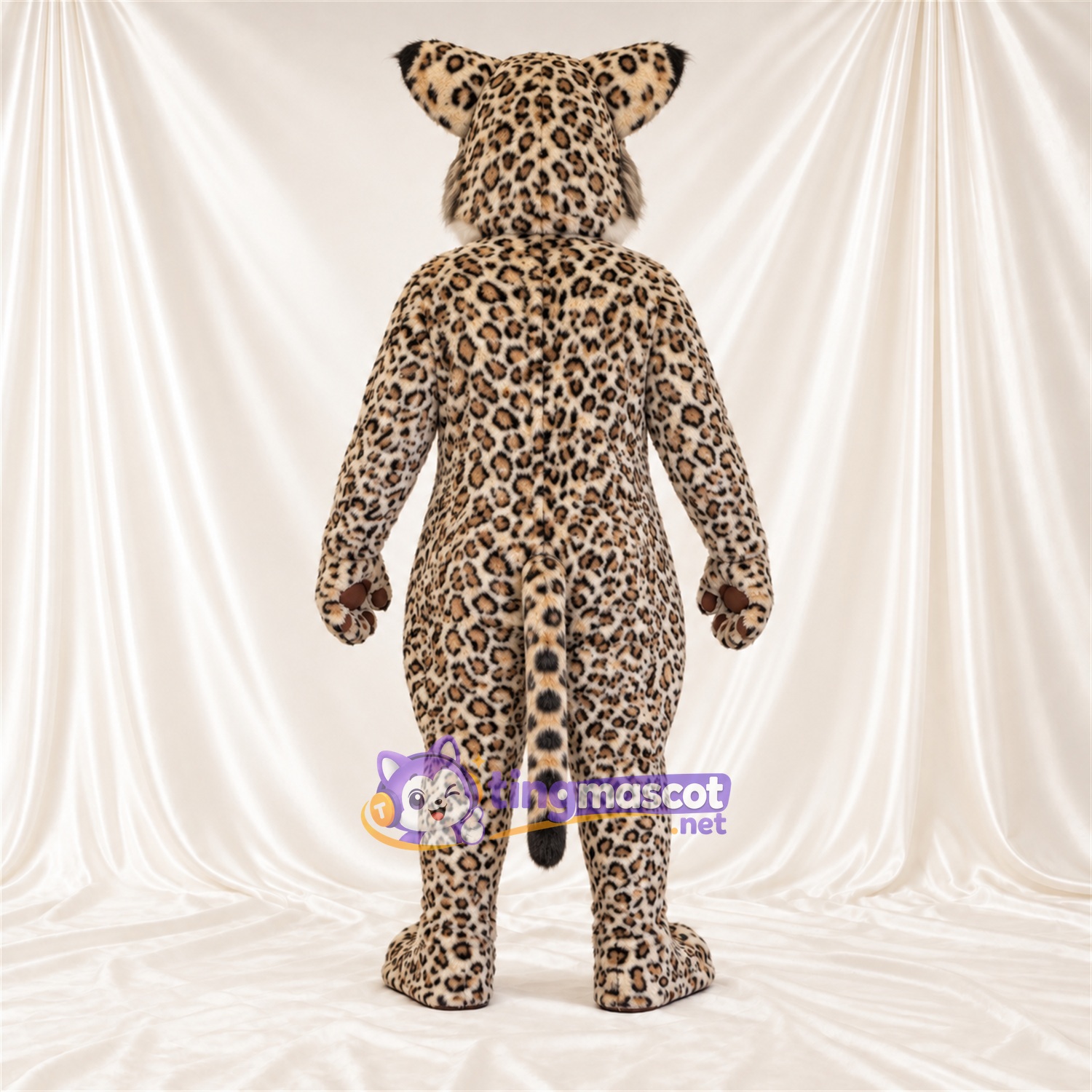 Costume de mascotte Lynx – brun clair / noir – Fourrure