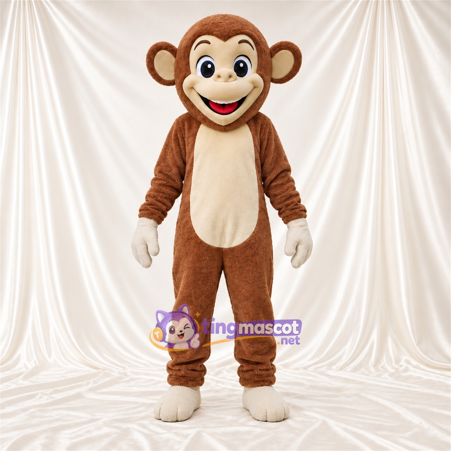 Maskottchenkostüm Affe – braun – Bauch (creme) Maskottchenkostüm Affe – braun – Bauch (creme)