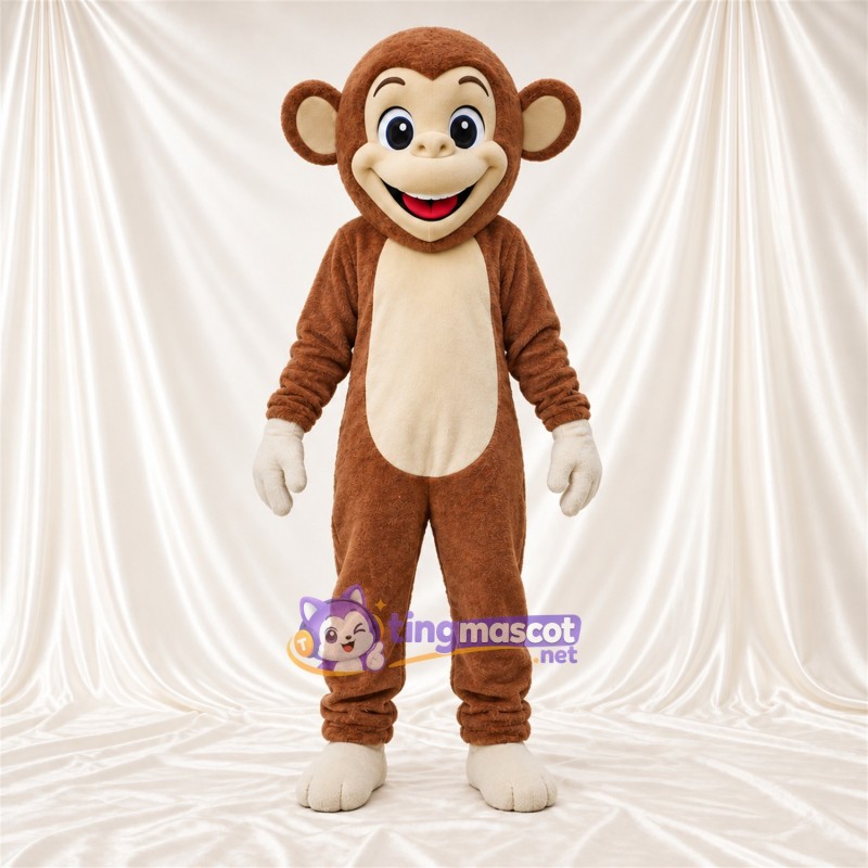 Maskottchenkostüm Affe – braun – Bauch (creme) Maskottchenkostüm Affe – braun – Bauch (creme)