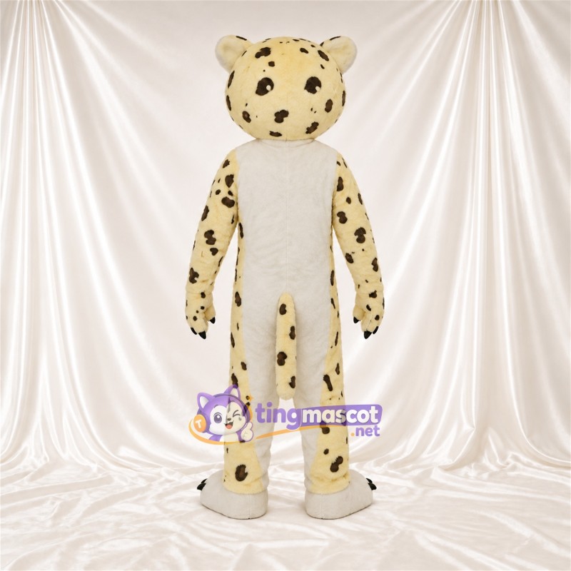 Costume de mascotte Guépard – crème / noir Costume de mascotte Guépard – crème / noir