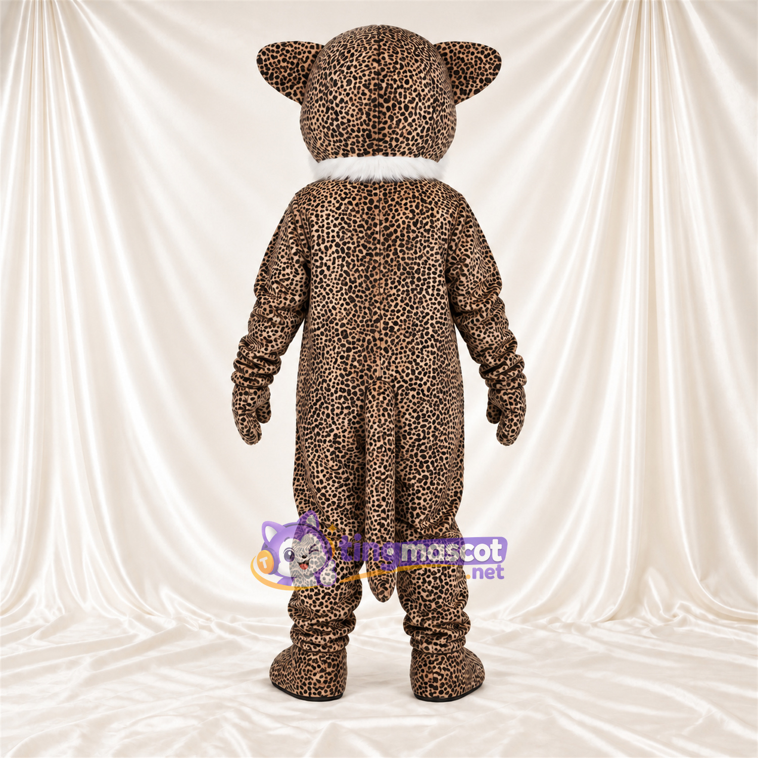Brown and Black Leopard Mascot Costume - Yellow Belly and Spotted Fur Brown and Black Leopard Mascot Costume - Yellow Belly and Spotted Fur