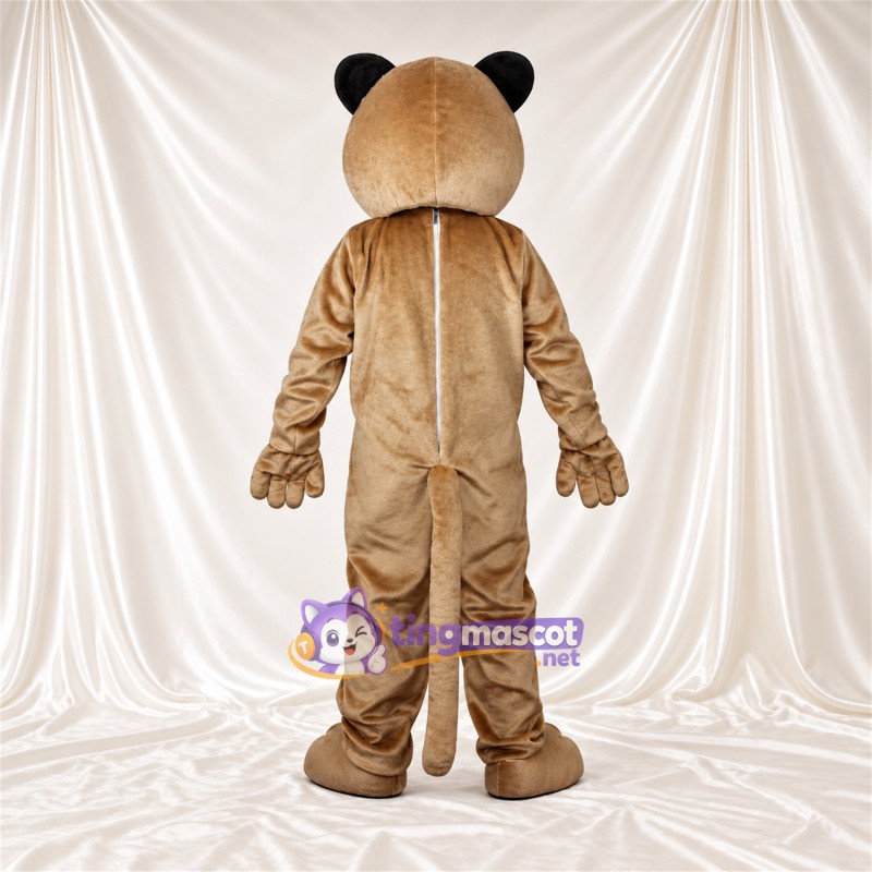 Costume de mascotte Chat – brun clair – Museau (blanc); Yeux (bleu) Costume de mascotte Chat – brun clair – Museau (blanc); Yeux (bleu)