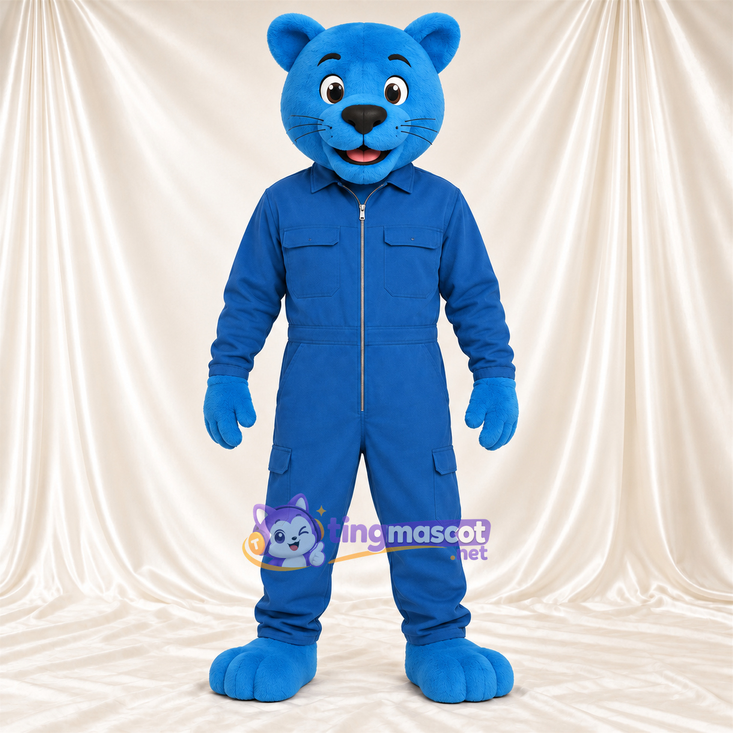 Costume de mascotte Panthère – bleu – Combinaison (bleu) Costume de mascotte Panthère – bleu – Combinaison (bleu)