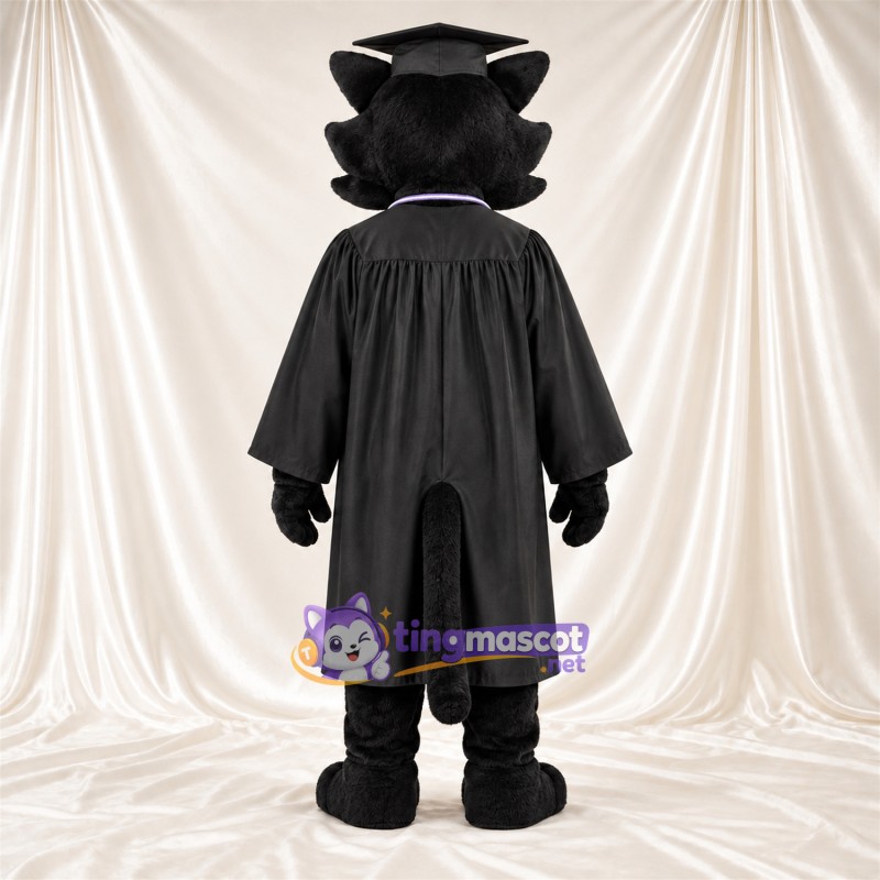 Costume de mascotte Panthère – noir – Coiffe de diplômé Costume de mascotte Panthère – noir – Coiffe de diplômé