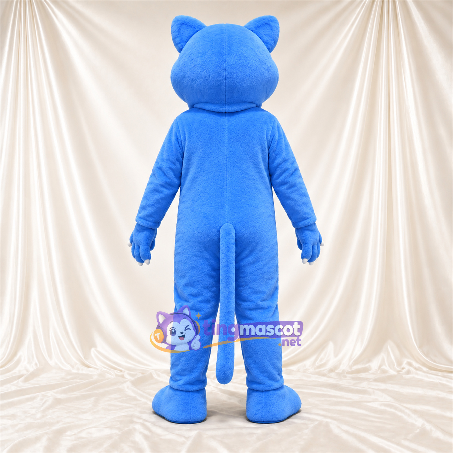 Costume de mascotte Panthère – bleu – Bouche ouverte; Orteils (blanc) Costume de mascotte Panthère – bleu – Bouche ouverte; Orteils (blanc)