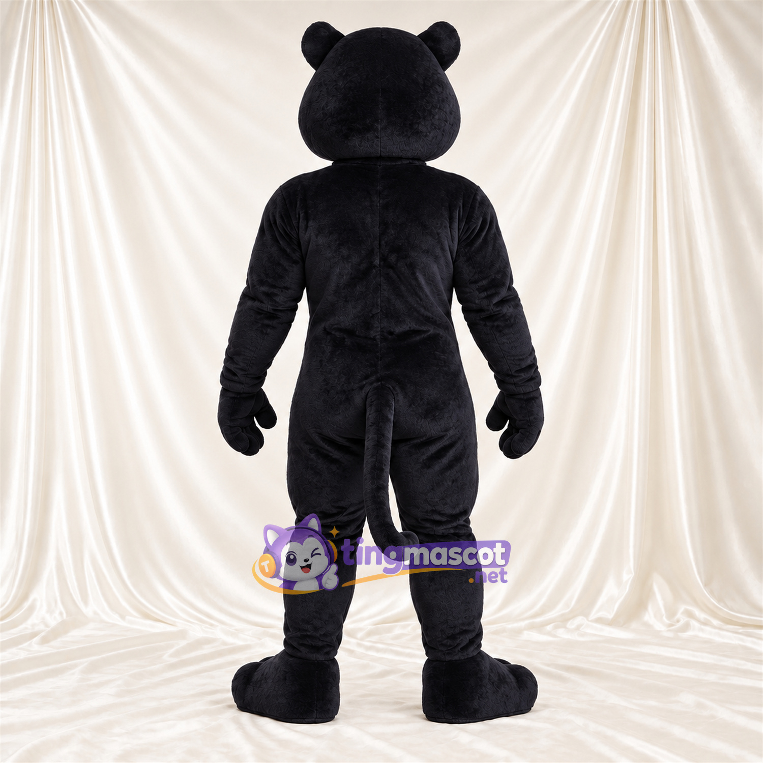 Black Panther Mascot Costume - Angled Eyebrows Black Panther Mascot Costume - Angled Eyebrows
