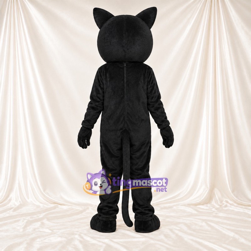 Maskottchenkostüm Panther – schwarz – Spitze Ohren; Augen (grün) Maskottchenkostüm Panther – schwarz – Spitze Ohren; Augen (grün)