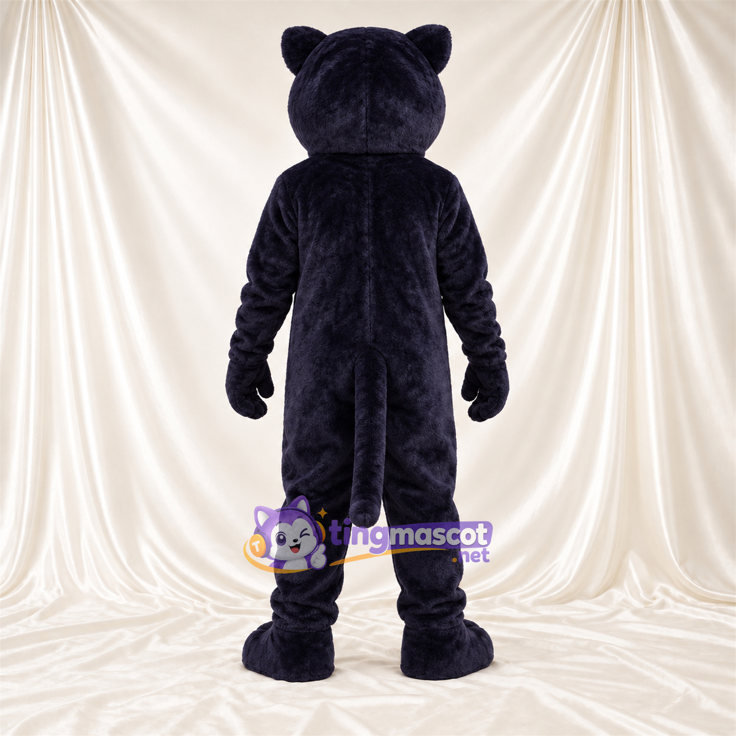 Maskottchenkostüm Panther – blau – Augen (gelb); Spitze Fangzähne Maskottchenkostüm Panther – blau – Augen (gelb); Spitze Fangzähne