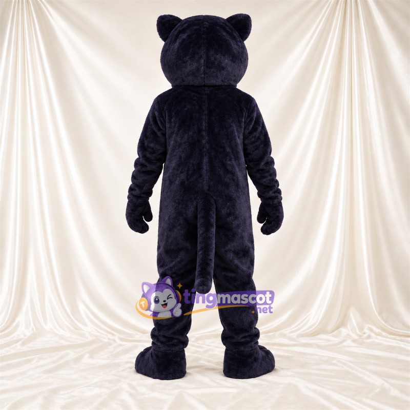 Maskottchenkostüm Panther – blau – Augen (gelb); Spitze Fangzähne Maskottchenkostüm Panther – blau – Augen (gelb); Spitze Fangzähne
