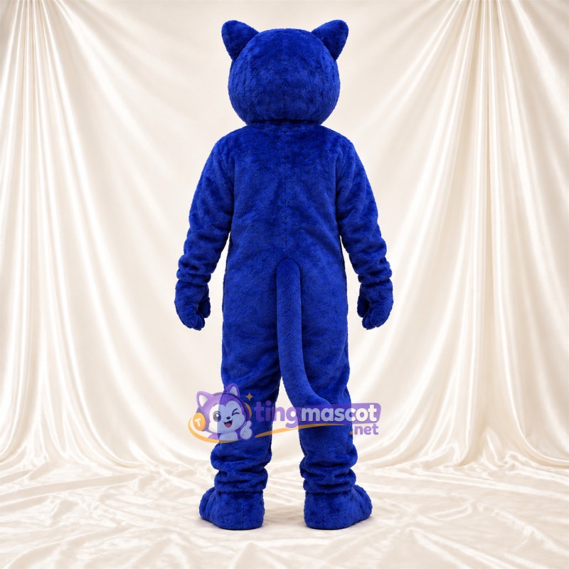 Costume de mascotte Panthère – bleu – Coussinets (jaune); Yeux (jaune) Costume de mascotte Panthère – bleu – Coussinets (jaune); Yeux (jaune)