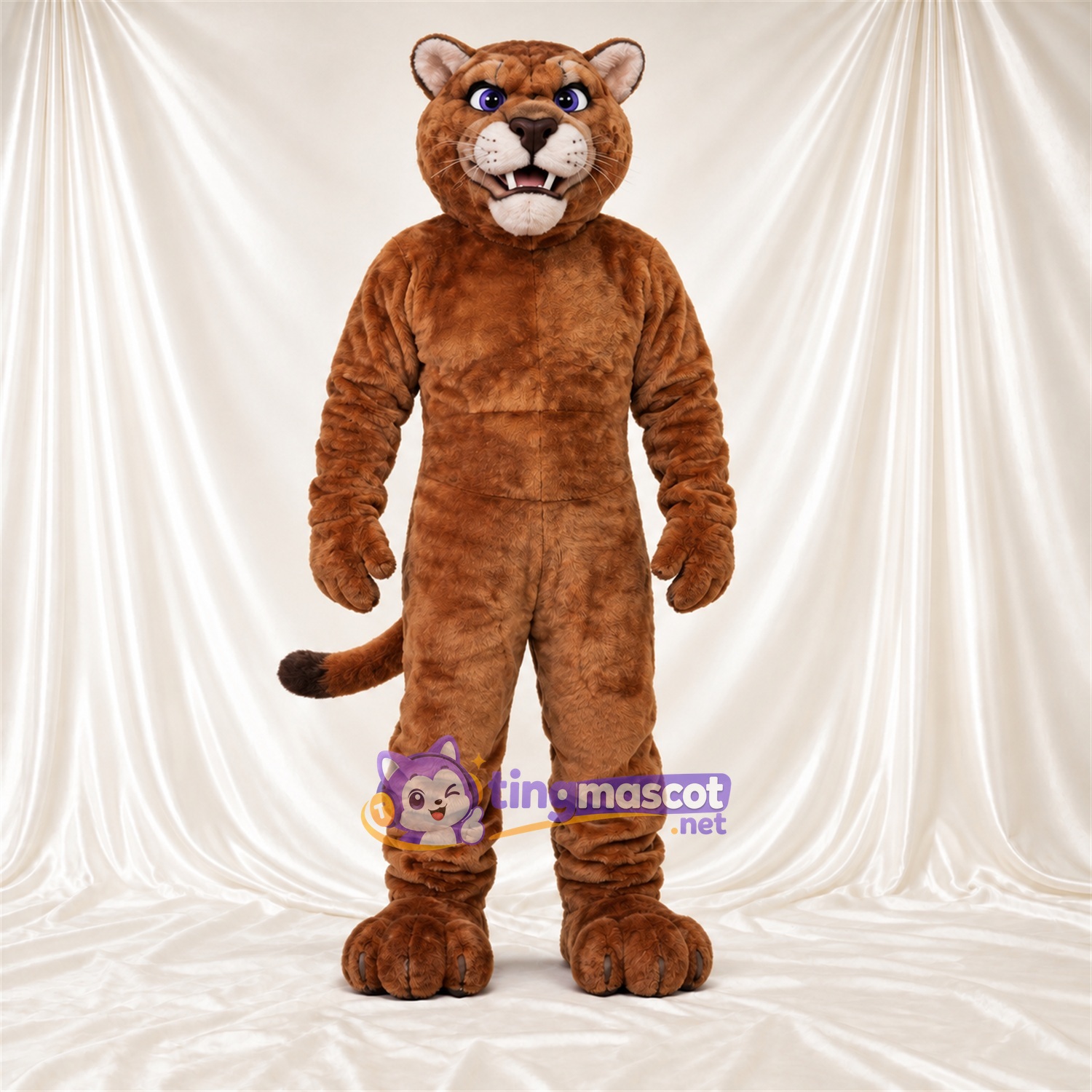 Brown Cougar Mascot Costume Brown Cougar Mascot Costume