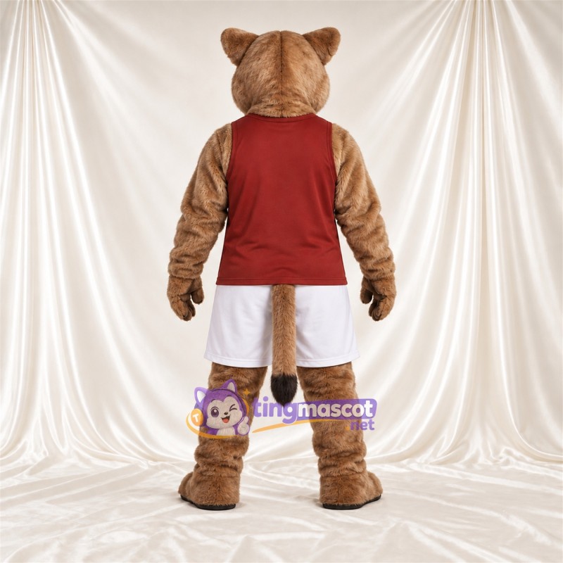 Costume de mascotte Puma – brun clair – Chemise; Short (blanc) Costume de mascotte Puma – brun clair – Chemise; Short (blanc)