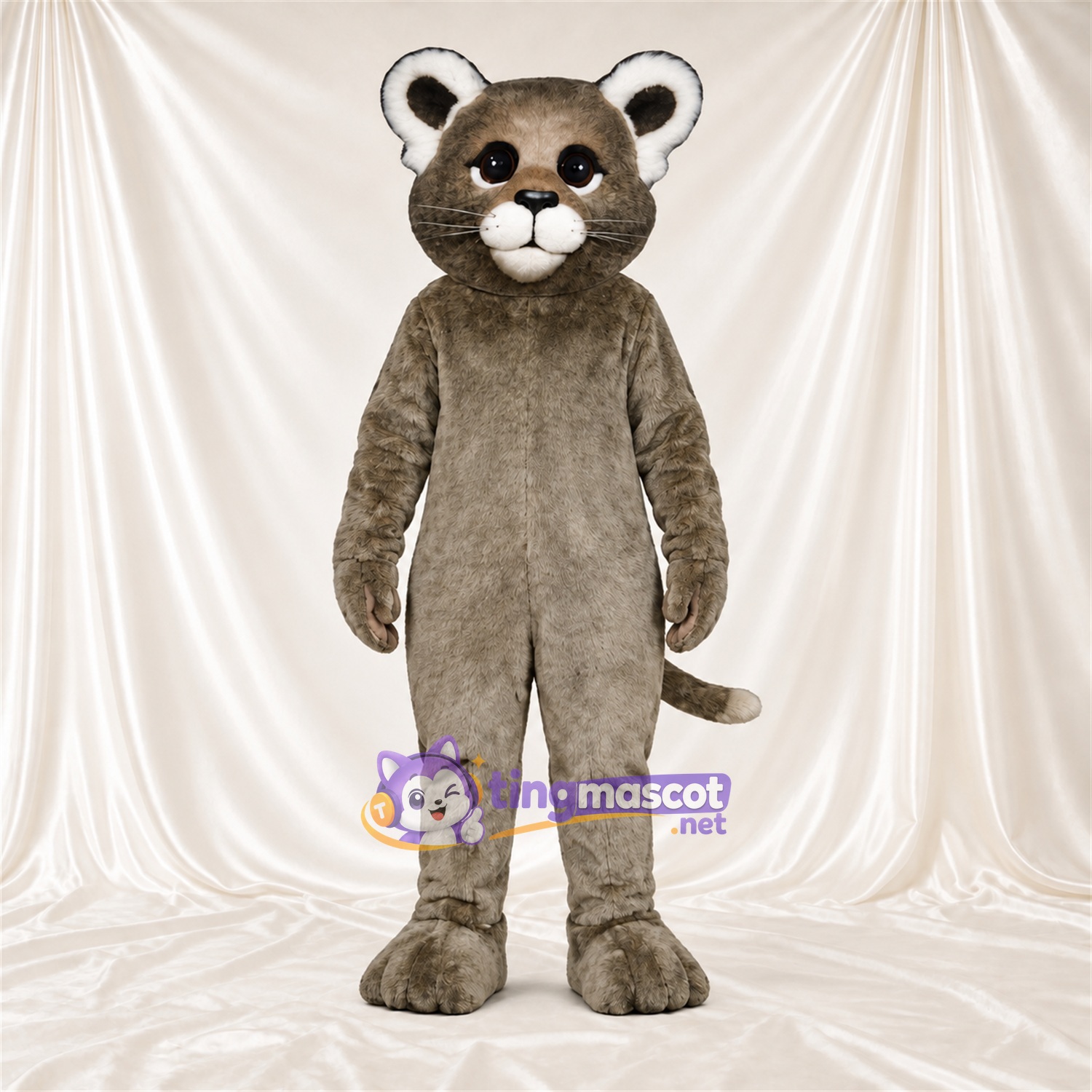 Gray Cougar Mascot Costume Gray Cougar Mascot Costume