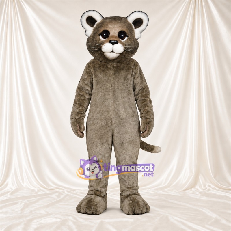 Gray Cougar Mascot Costume Gray Cougar Mascot Costume