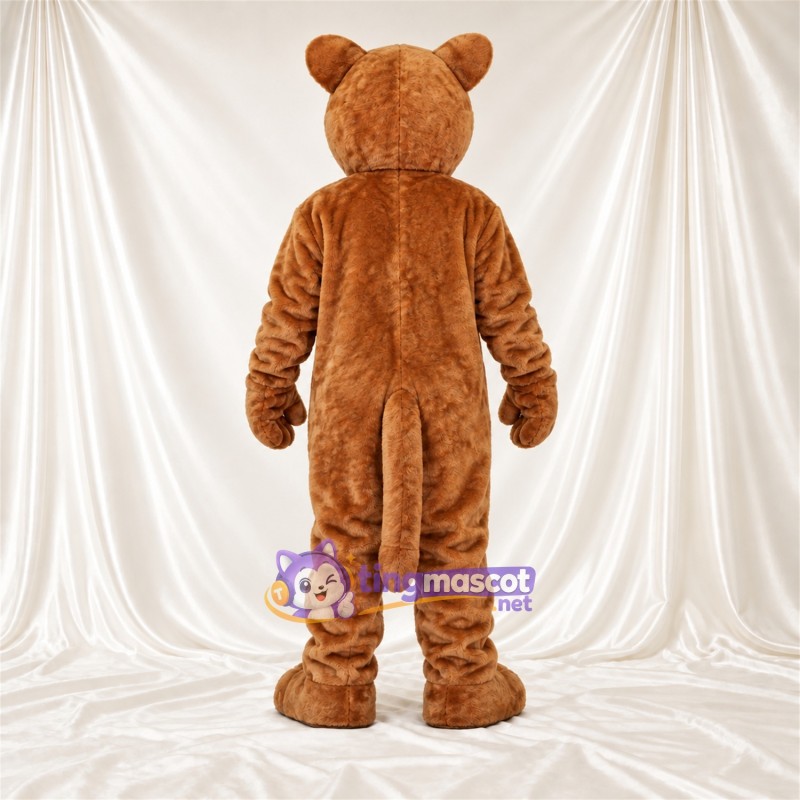 Costume de mascotte Puma – brun clair – Museau (crème); Yeux (bleu) Costume de mascotte Puma – brun clair – Museau (crème); Yeux (bleu)