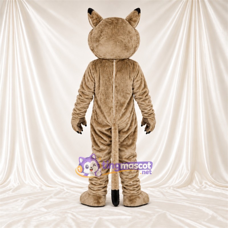 Costume de mascotte Lynx roux – brun clair – Griffes (noir); Museau (blanc) Costume de mascotte Lynx roux – brun clair – Griffes (noir); Museau (blanc)