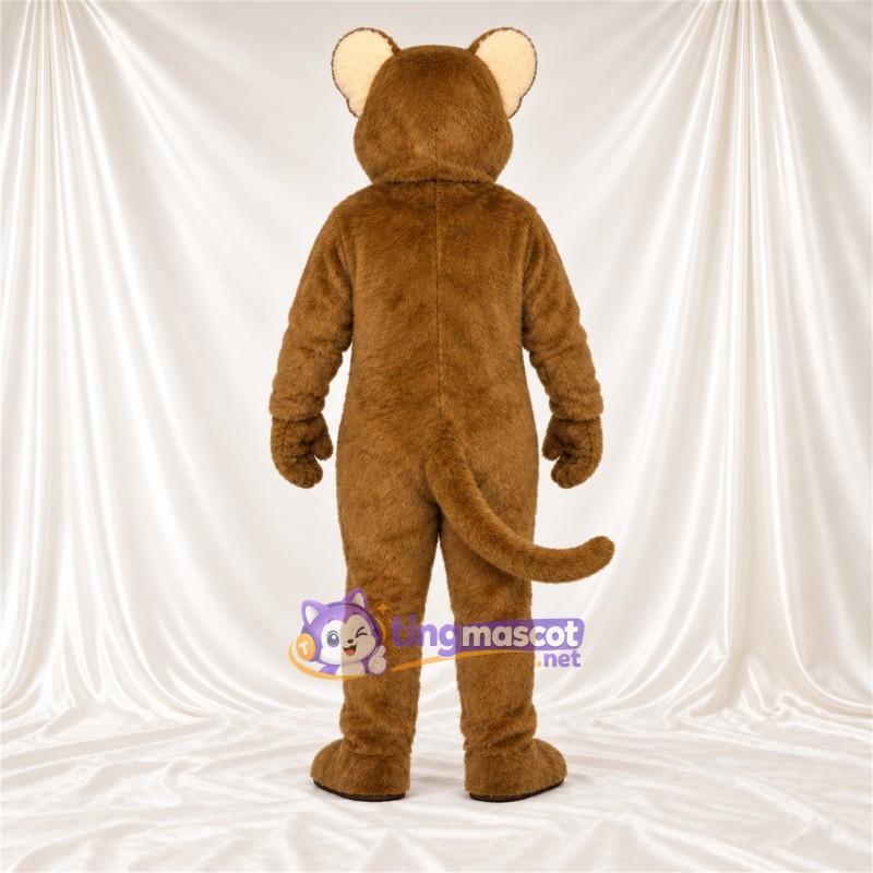 Costume de mascotte Puma – brun clair – Intérieur des oreilles (crème); Queue enroulée Costume de mascotte Puma – brun clair – Intérieur des oreilles (crème); Queue enroulée