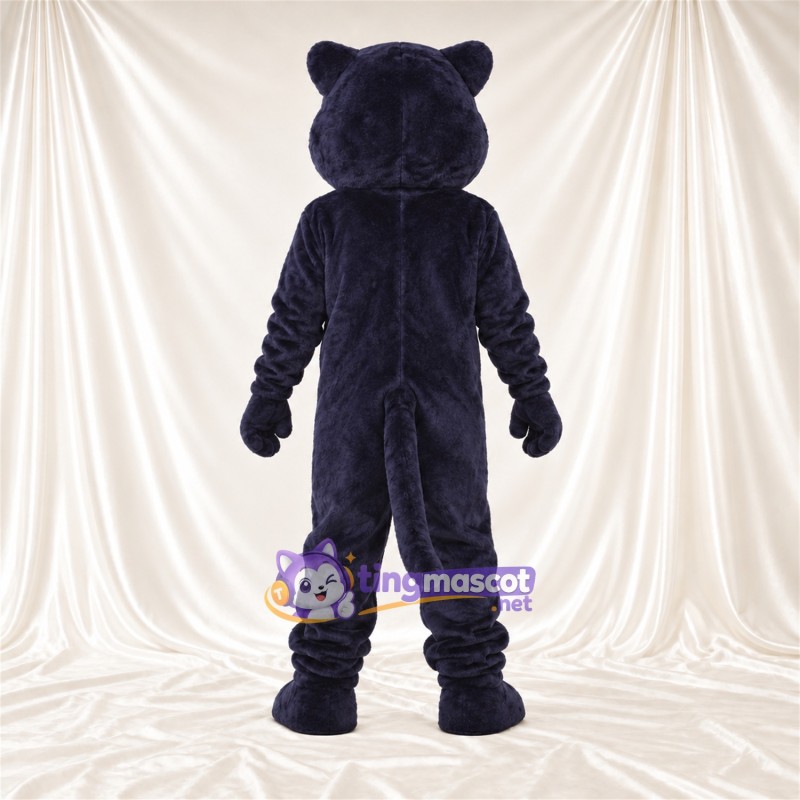 Costume de mascotte Panthère – bleu – Sourcils inclinés; Fourrure hirsute Costume de mascotte Panthère – bleu – Sourcils inclinés; Fourrure hirsute