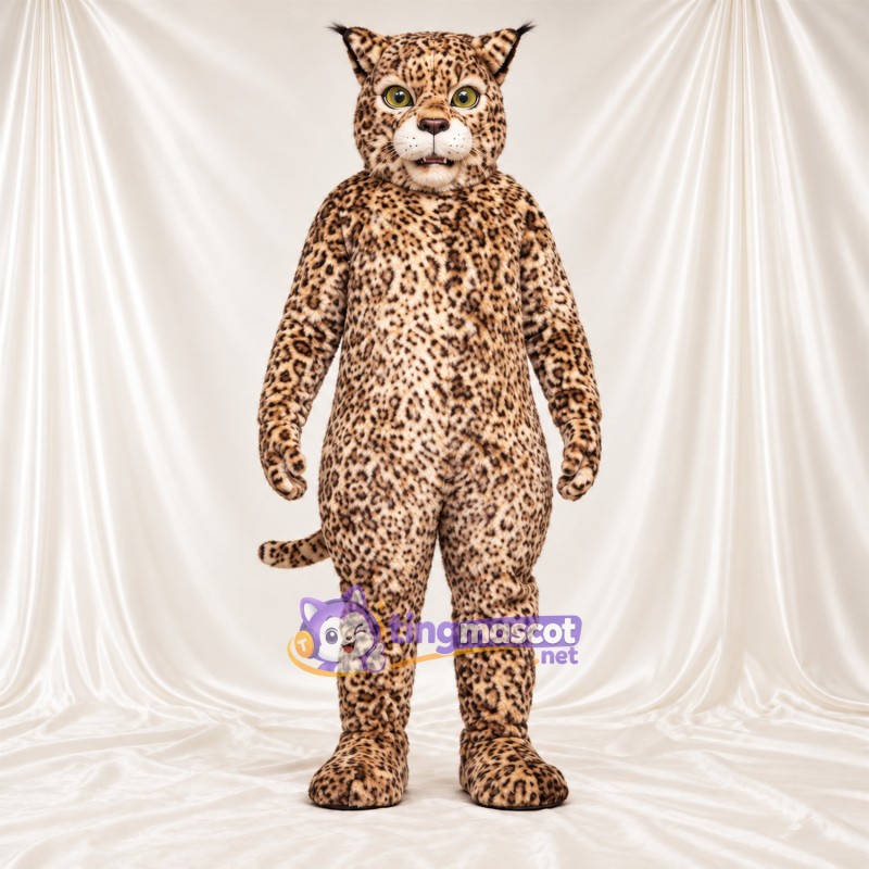 Costume de mascotte Léopard – orange / noir Costume de mascotte Léopard – orange / noir