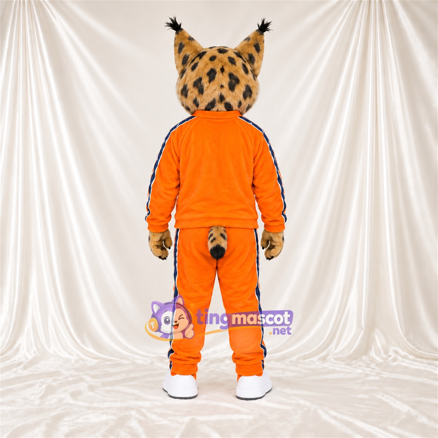 Costume de mascotte Lynx – orange / noir – Survêtement (orange) Costume de mascotte Lynx – orange / noir – Survêtement (orange)