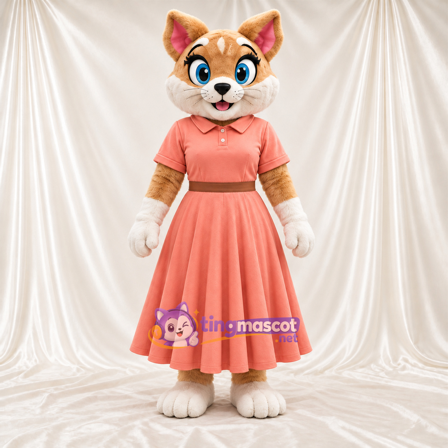 Costume de mascotte Renard – brun clair – Robe Costume de mascotte Renard – brun clair – Robe