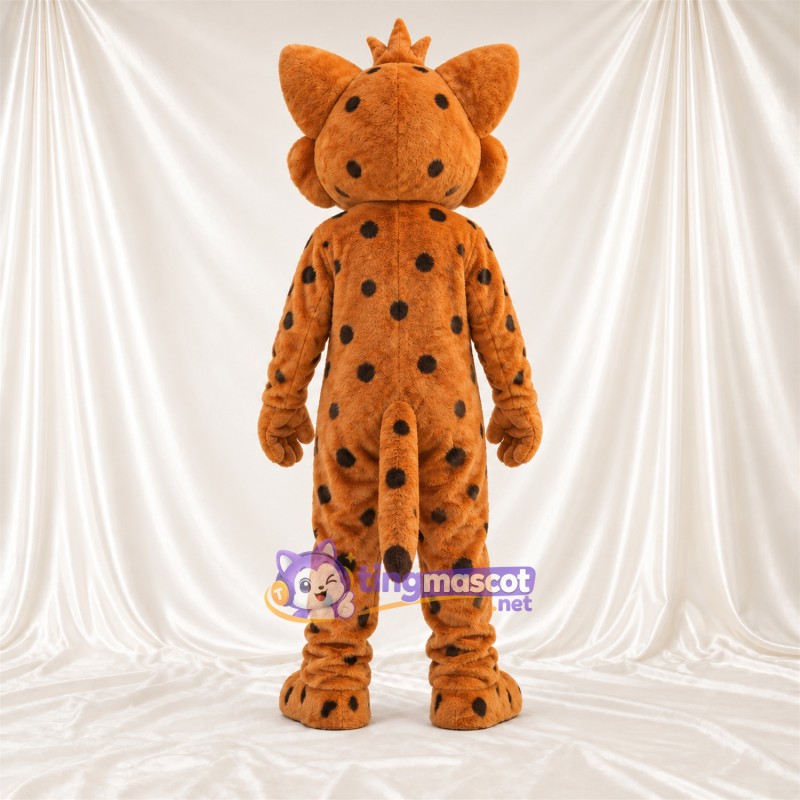 Costume de mascotte Lynx – orange / noir – Ventre (crème); Taches (noir) Costume de mascotte Lynx – orange / noir – Ventre (crème); Taches (noir)