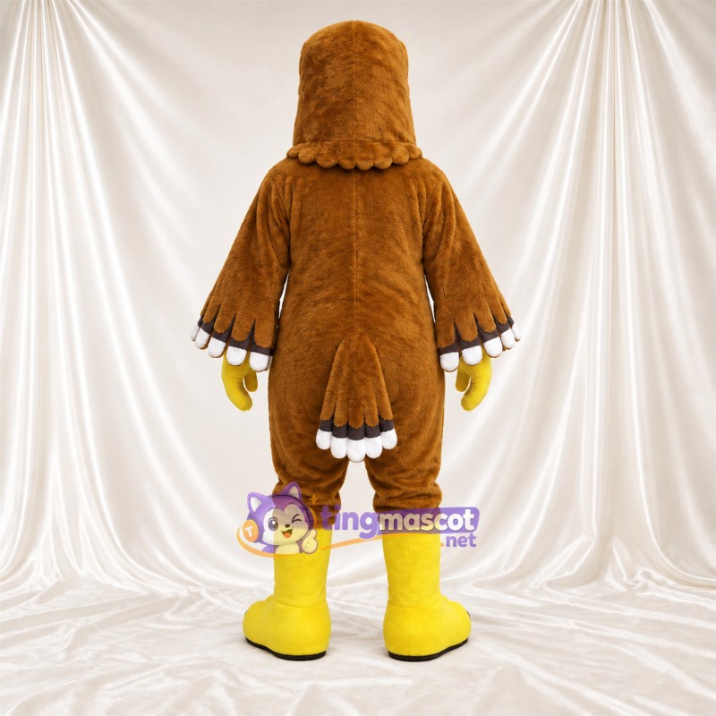 Maskottchenkostüm Vogel – braun – Schnabel (gelb) Maskottchenkostüm Vogel – braun – Schnabel (gelb)