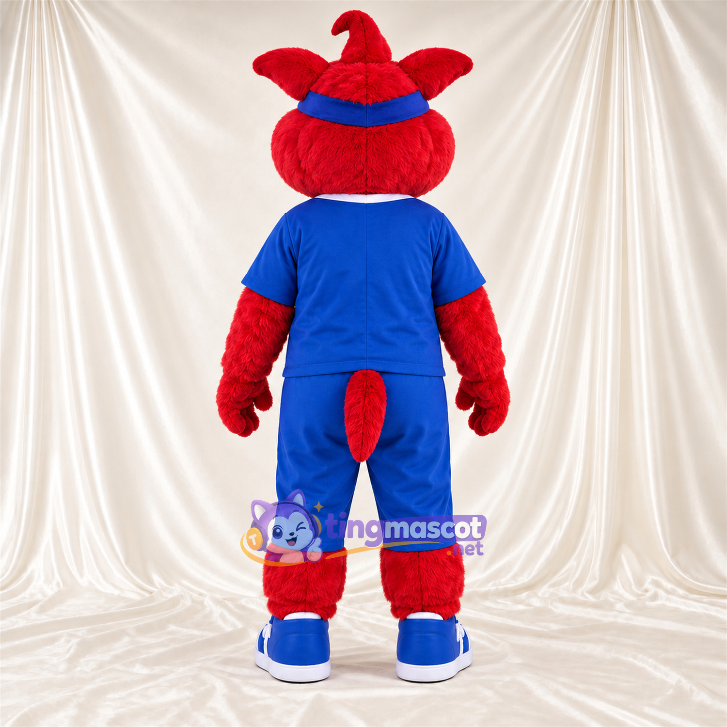 Costume de mascotte Chat bouffon – rouge – Tenue Costume de mascotte Chat bouffon – rouge – Tenue