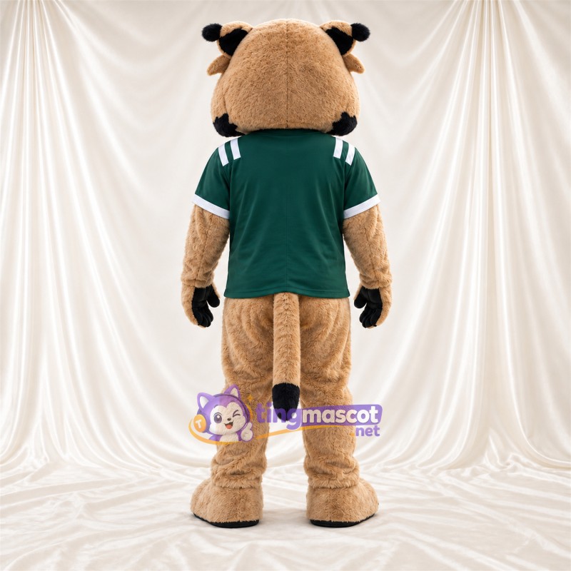 Costume de mascotte Lynx roux – brun clair – Chemise (vert) Costume de mascotte Lynx roux – brun clair – Chemise (vert)