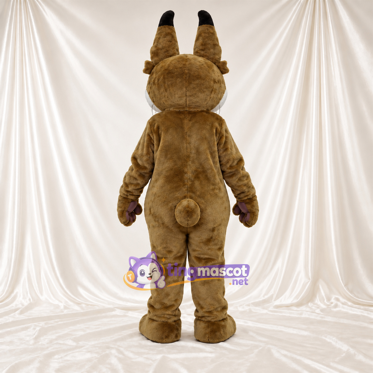 Brown and White Lynx Mascot Costume - Long Ear Tufts Brown and White Lynx Mascot Costume - Long Ear Tufts