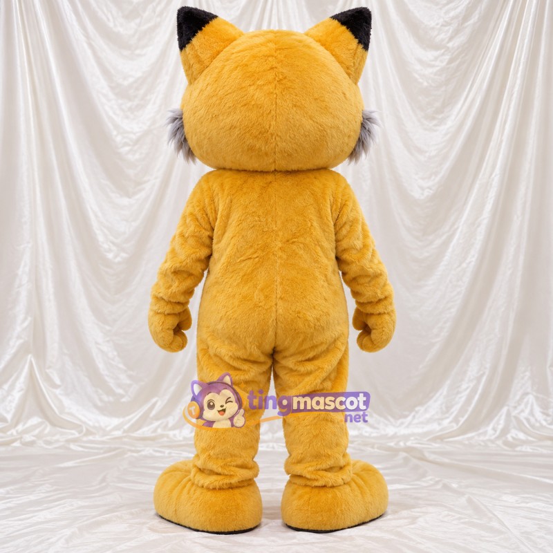 Costume de mascotte Chat – brun clair / blanc – Ventre (crème); Nez (rose) Costume de mascotte Chat – brun clair / blanc – Ventre (crème); Nez (rose)