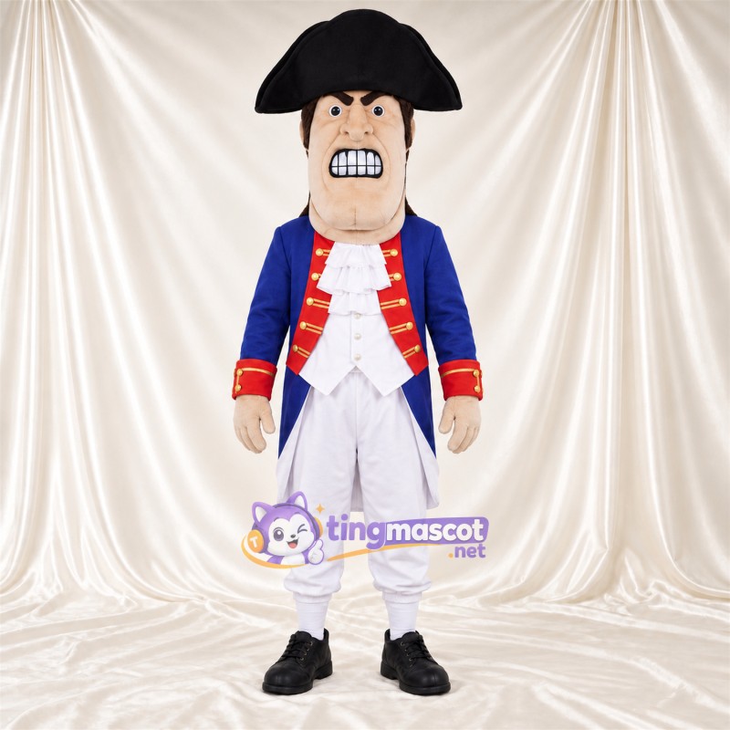 Maskottchenkostüm Patriot – blau / weiß / schwarz – Mantel (blau); Hose (weiß) Maskottchenkostüm Patriot – blau / weiß / schwarz – Mantel (blau); Hose (weiß)