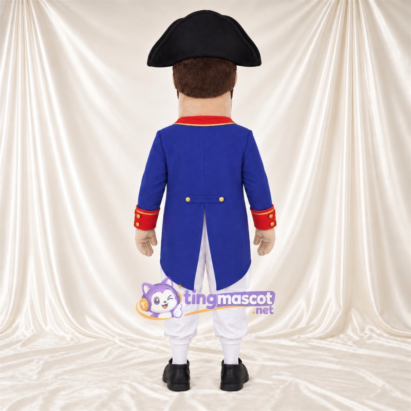 Maskottchenkostüm Patriot – blau / weiß / schwarz – Mantel (blau); Hose (weiß) Maskottchenkostüm Patriot – blau / weiß / schwarz – Mantel (blau); Hose (weiß)